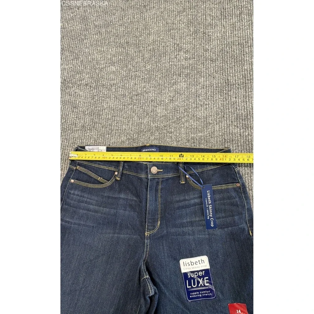Bandolino Women's Lisbeth Skinny Crop Super Luxe Curvy Jeans Sz 14 NWT
